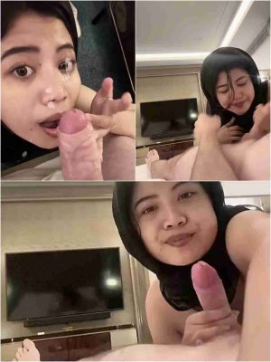 tudung manis bercengkrama dengan barat hingga sperma di wajah